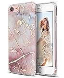 iPhone 7 Case,iPhone 8 Case,Spevert Marble Pattern Hybrid Hard Back Soft TPU Raised Edge Ultra-Thin Shock Absorption Slim Protective Case for iPhone 7/iPhone 8 4.7 inches - Colorful