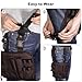 KENOBEE Tool Pouch Holster with Belt Clip Around Your Leg, Electrician Multifunctional Repair Bag, Utility Mini Organizer for Automotive Craftsman Carpenter Construction, Brown
