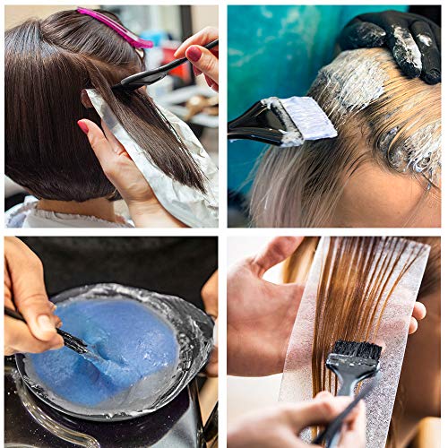 Hicdaw 18Pcs Hair Dye Coloring Kit Hair Kit with Mixing Bowl and Comb for DIY Hair Coloring