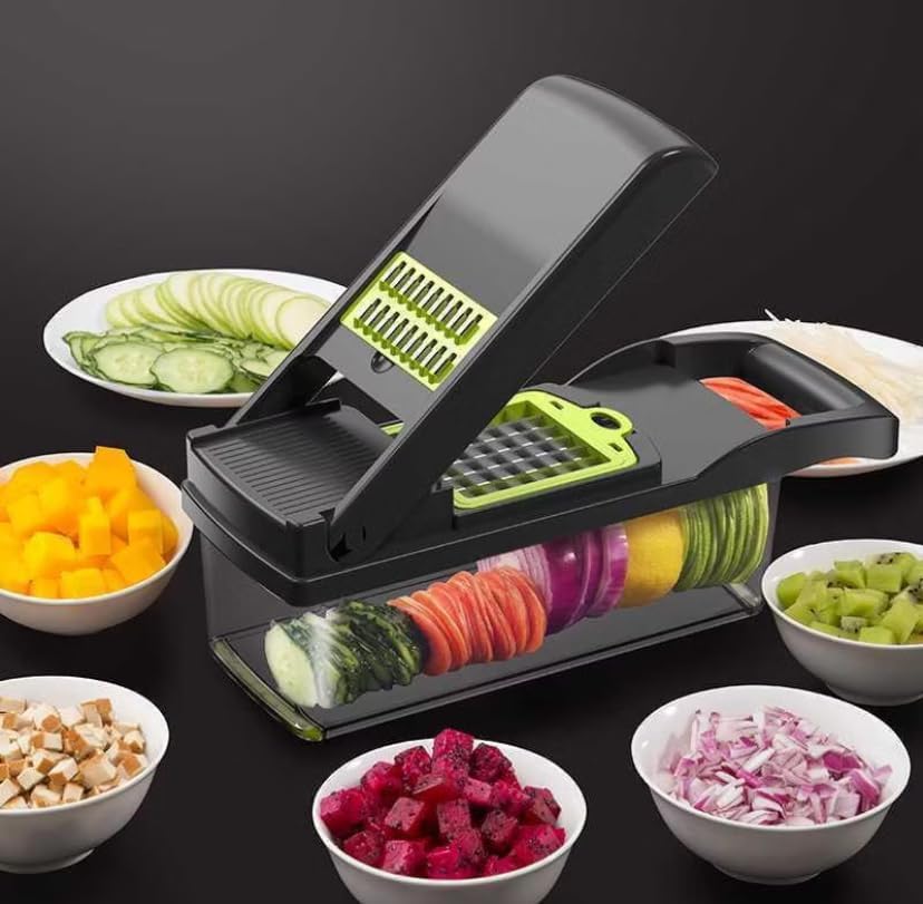 Cortador de Legumes Multifuncional, 5 Lâminas Intercambiávei... - imagem principal do produto
