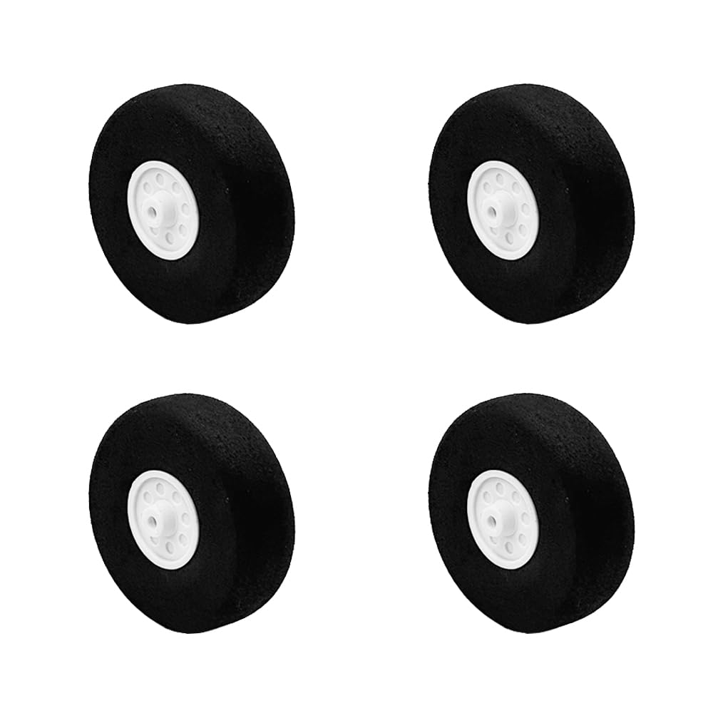 4PCS 1.5 Inch RC Airplane Wheels Light Foam Tire Wheels for RC Plane Aircraft DIY Model Plane Wheel Replacment Parts