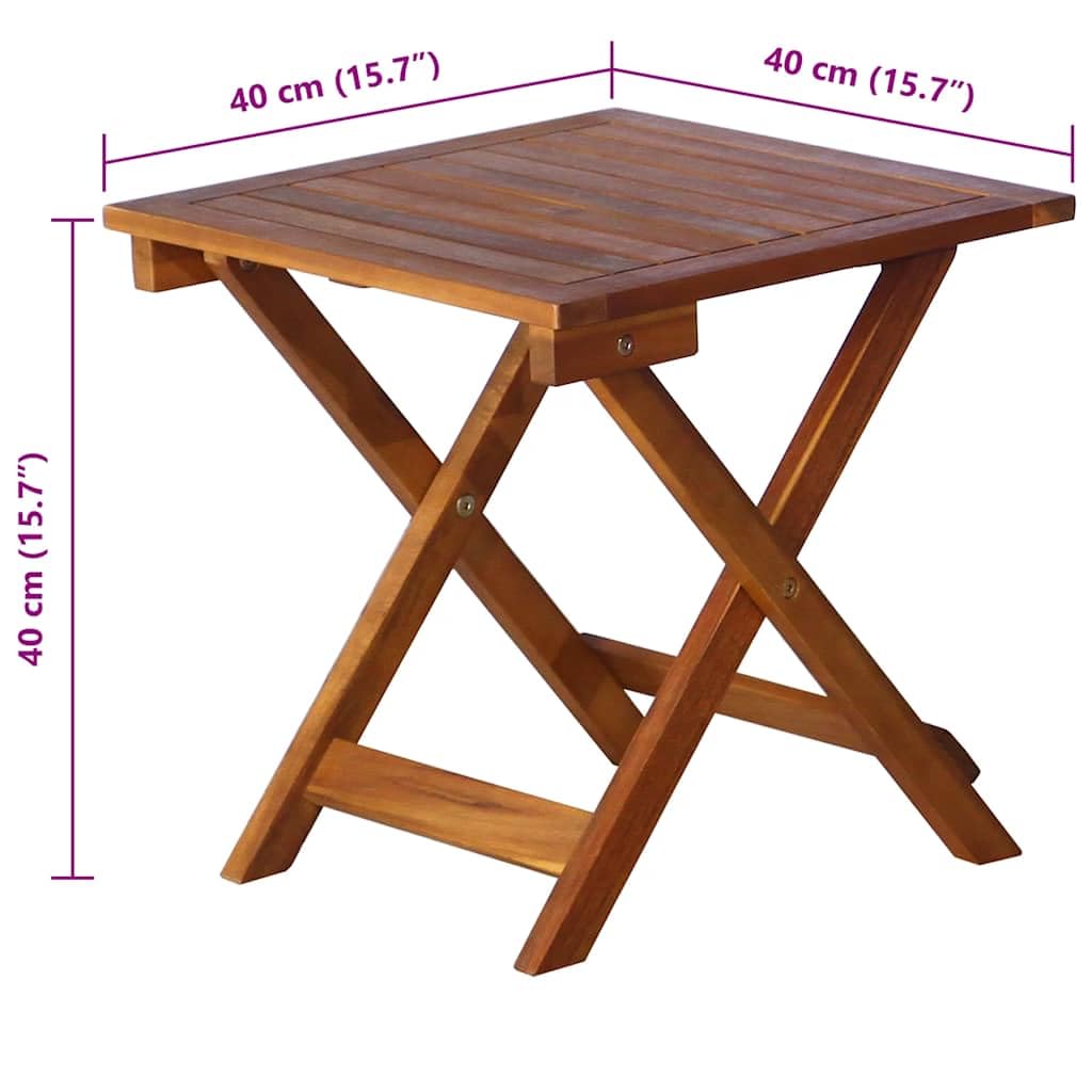 vidaXL Tumbonas 2 Unidades con Mesa y Cojines Madera Maciza de Acacia
