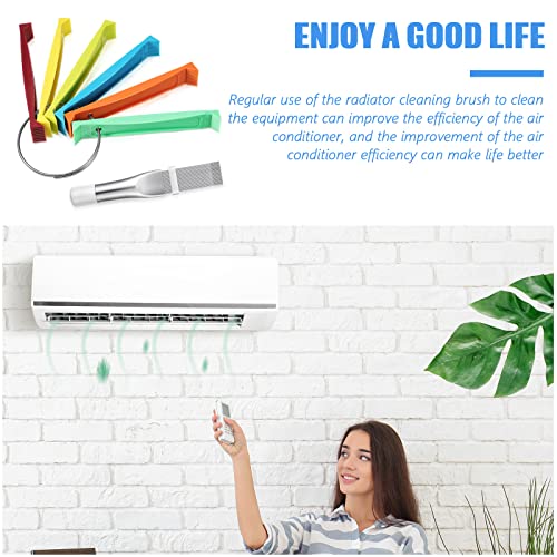 2 Pieces Different Fin Comb Condenser Fin Straightener Air Condition Fcr6 Fin Comb And Stainless Steel Fin Comb Radiator Repair Tool Set For Straighten Evaporator Condenser Coils #TOP6