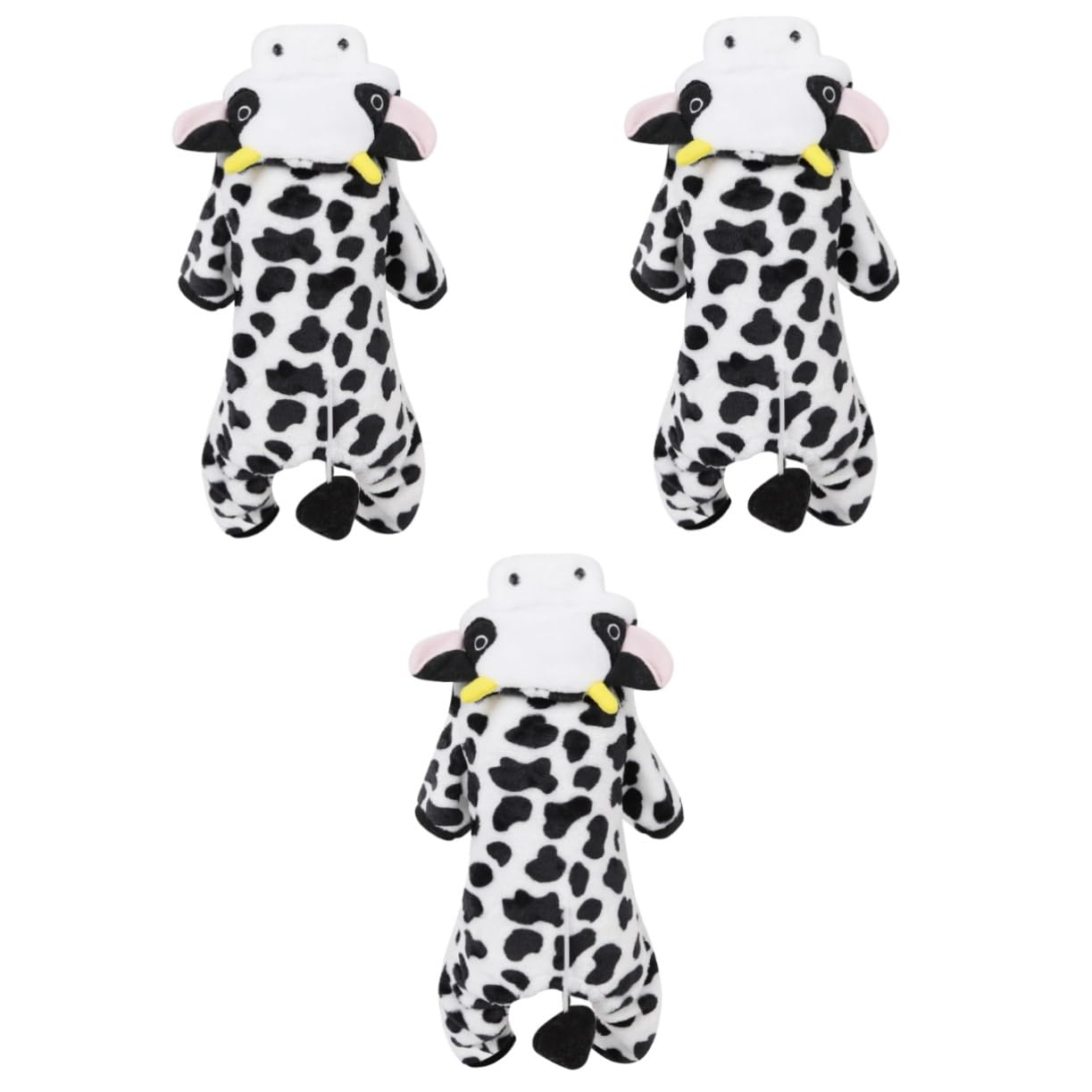 Didiseaon 3pezzi Costume Per Cani Forma Di Mucca Abbigliamento Per Animali Domestici Per Halloween e Occasioni Speciali Taglia