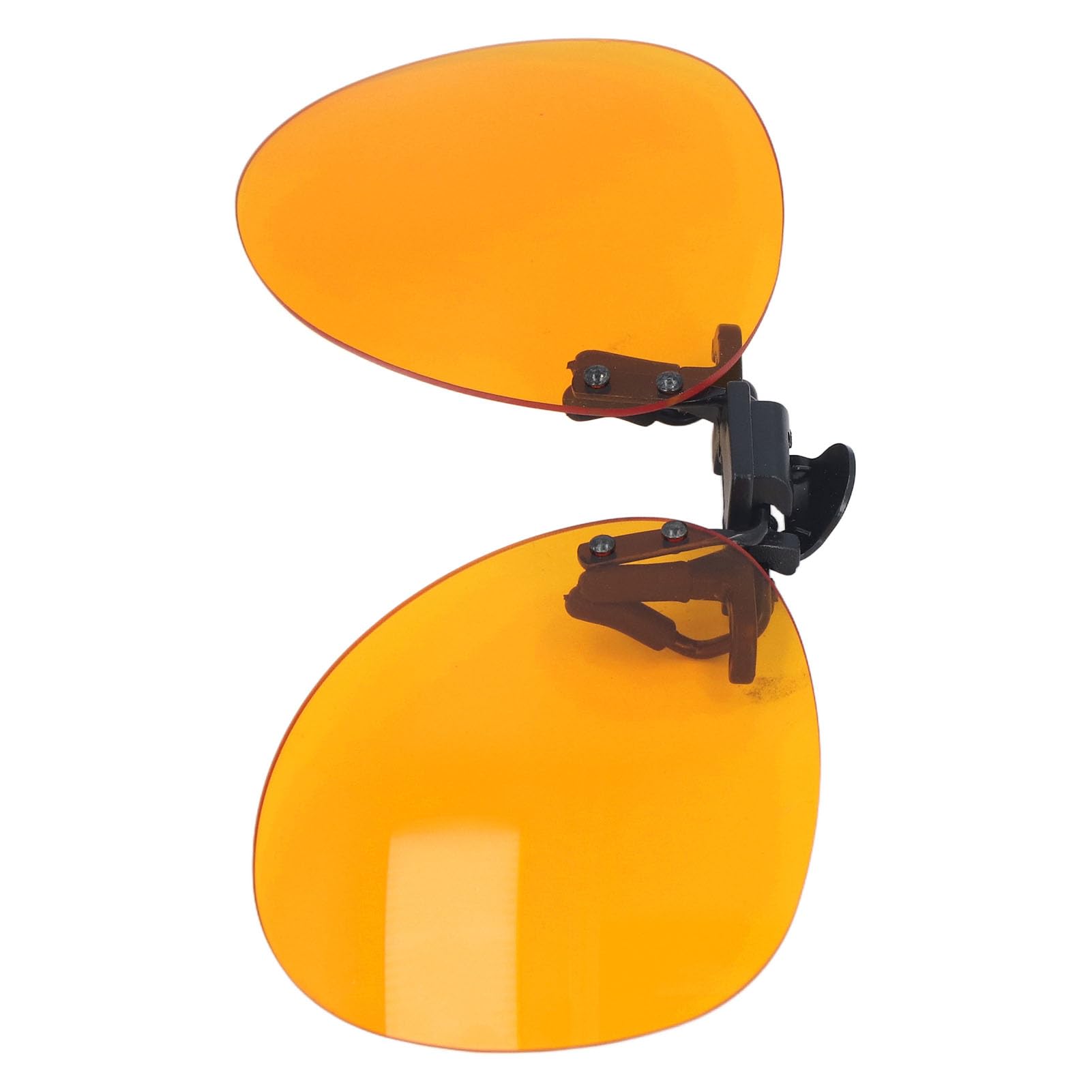 Fafeicy Clip per Occhiali con Filtro Luce Blu, Protezione UV, Blocco 99% Luce Blu 400-500nm, Rotazione 180 Gradi, Arancione