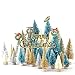 Produktbild Moonvvin 32 Stück Mini Sisal Schnee Frost Bäume Künstliche Weihnachtsbäume auf Holzsockel, Kunststoff Weihnachtskarte Xmas Kleine Kiefer Baum Party Dekorationen