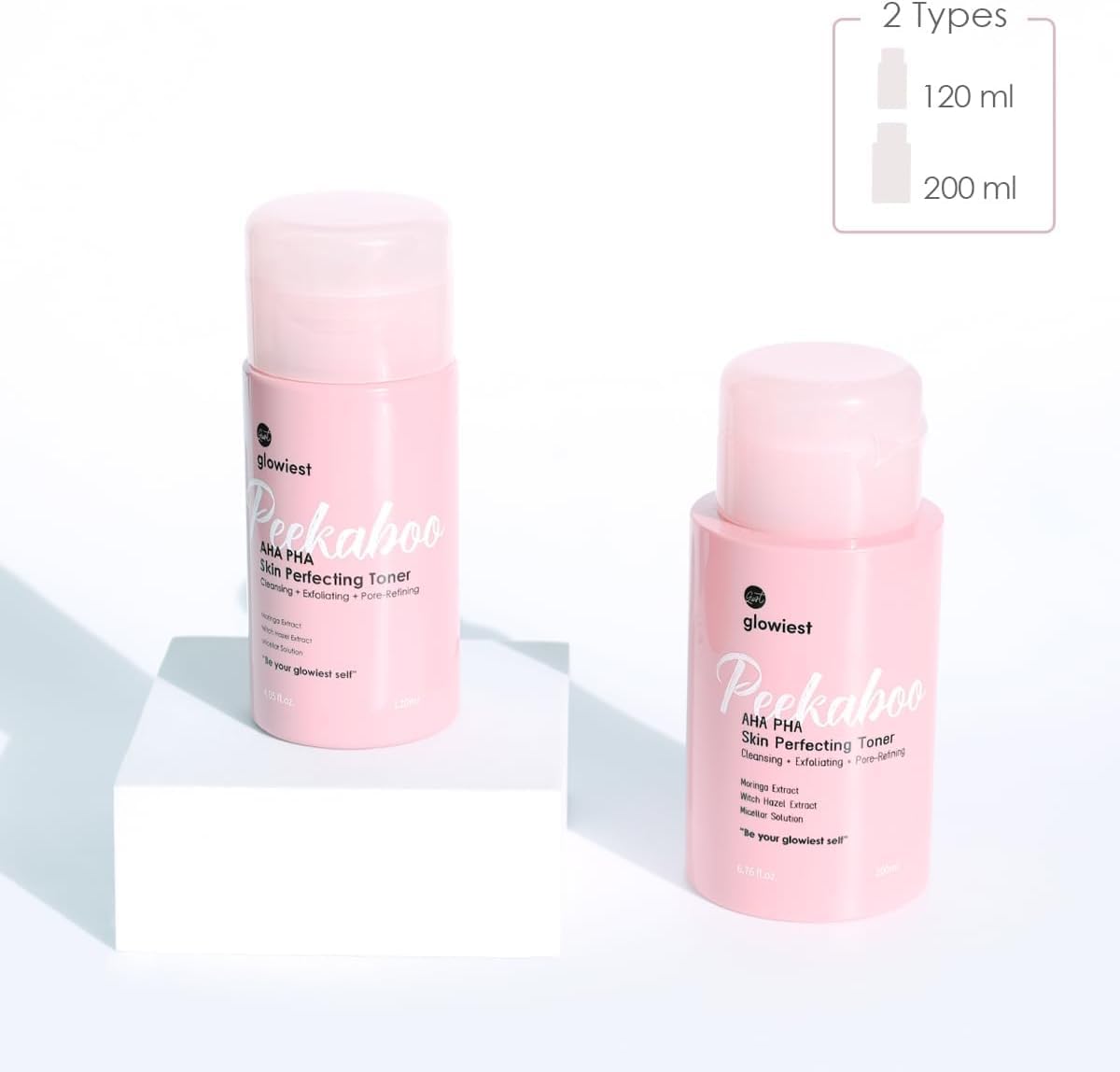 glowiest AHA PHA Gentle Exfoliating Toner for Daily Use – Hydrating, Pore-Refining, Sensitive Skin Friendly (Peekaboo Skin Perfecting Toner) - Image 6