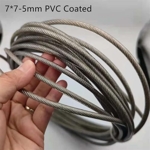 Cable de acero inoxidable de 20m con protector plástico para vallas exteriores 3