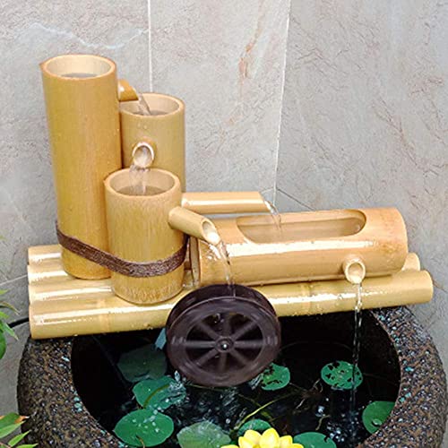 Fontaine à oiseaux kit de fontaine en bambou 60 cm décoration de jardin