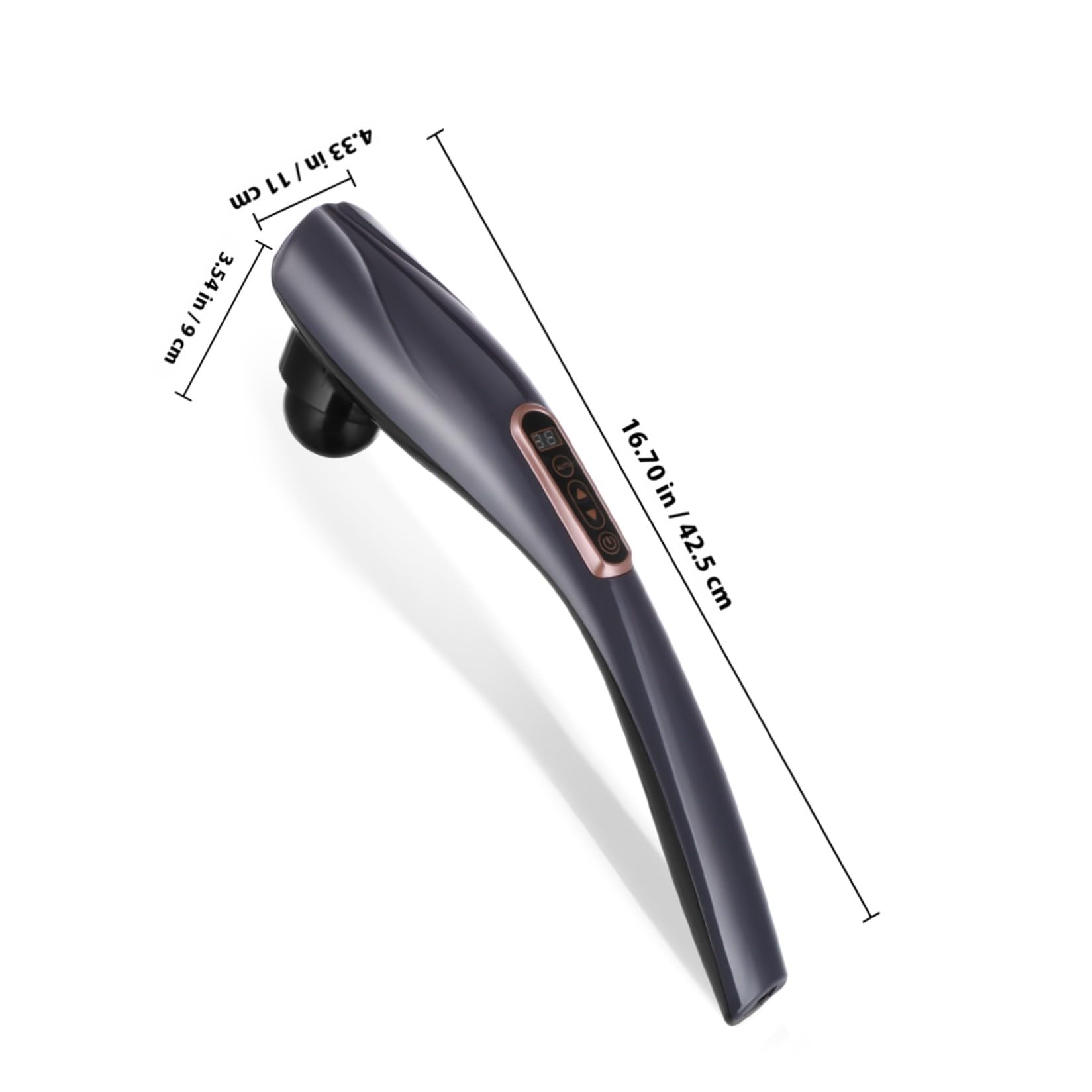 Massaggiatore Elettrico Portatile Rechargeable per Collo Schiena e Corpo Modalità Intensità Display e Praticità senza Cavo Starlight Grey