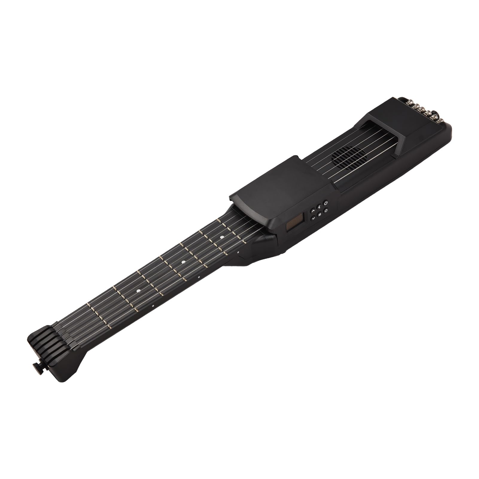 Walfront Chitarra da Viaggio, Chitarra Elettrica Intelligente con 7 Tasti, Accordatore Digitale e Metronomo per Musica Portatile in Movimento