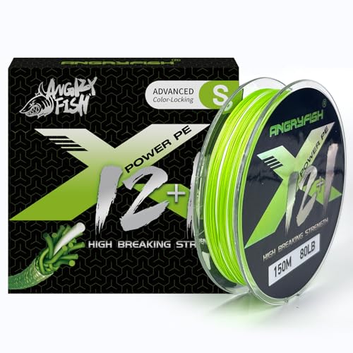 Tresse de pêche 12 brins ANGRYFISH sans perruque et anti-usure