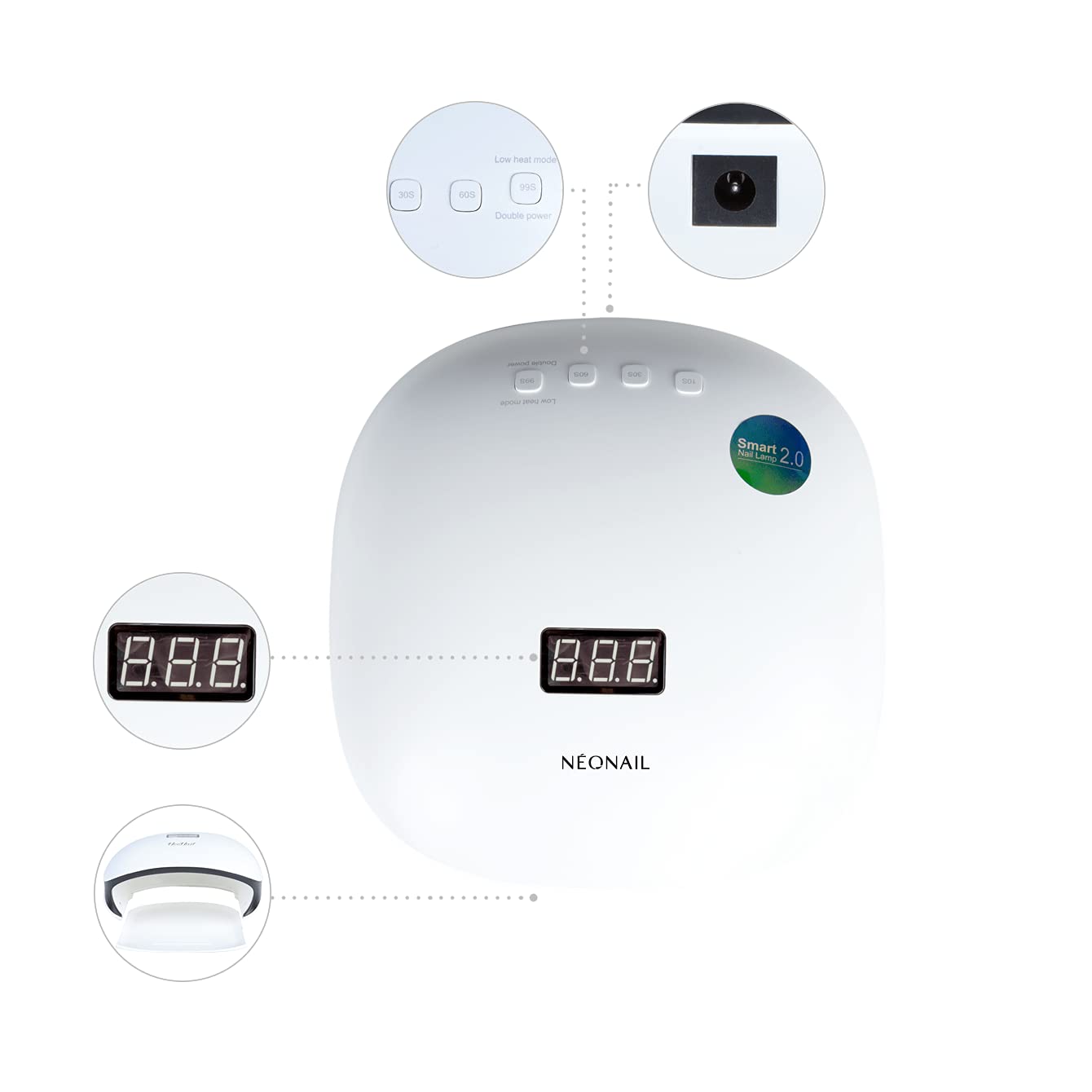 NEONAIL LED-Lampe für Maniküre und Pediküre 36 W / 48 W mit LCD-Display