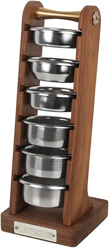 watchget Portafiltro - Soporte para cesta de filtro, color nogal negro de precisión para café expreso, compatible con máquinas de espresso de 2.283