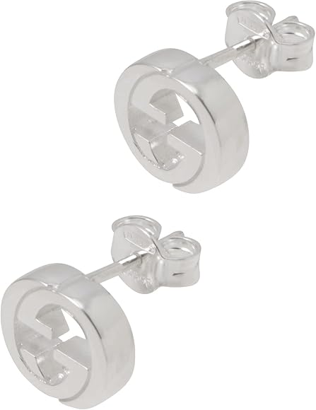 Amazon.co.jp: GUCCI インターロッキングG スタッド ピアス シルバー