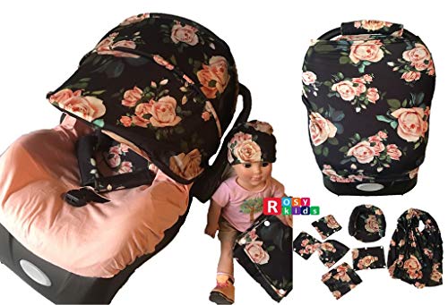 06JE01 - Juego de 9 fundas de asiento de coche para bebé, niño, niña, con reposacabezas y gorro
