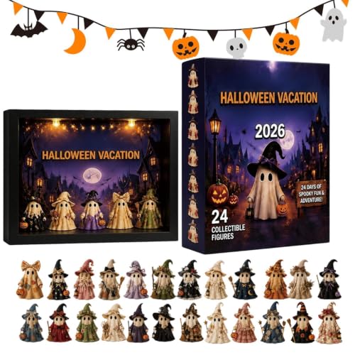 Figurines fantômes à DEL 2026 en boîte de compte à rebours pour décoration d'anniversaire