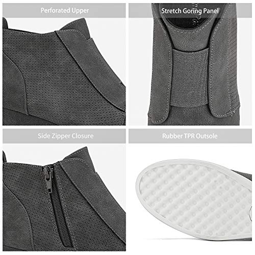Dream Pairs Women's Platform Wedge Sneakers Ankle Booties Grey Size 9 M Us Wedge-Snkr-1 #TOP2