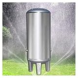 Portable Water Storage Tank 304 Stainless Steel, 50 100 120 150 200 300L Vertical Home Garden Pressurized Water Tanks, Large Water Containers for Hot Water Heater(200L/52.8Gal)