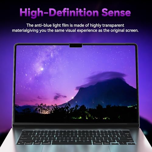 Image of Mamol 2 Pack Anti Blue Light Screen Protector for MacBook Pro 16 Inch (2021-2026, M1, M2, M3, M4, M5), Eye Protection, Anti Glare