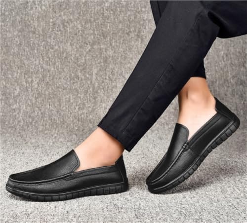 Simple Moccasins Loafer Leather Flexible Resistant Loafers for Men Flat Heel Walking Casual Slip On3