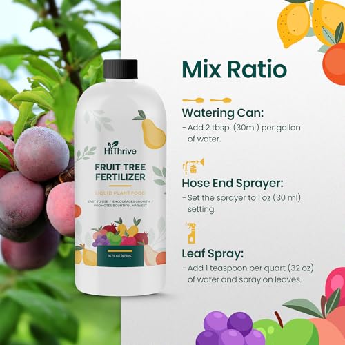 Image of 16oz Fruit Tree Fertilizer - Makes 16 Gallons of Fruit Tree Spray Plant Fertilizer for Blueberries, Strawberry Plant, Apple & More - Promotes Vibrant Foliage, Strong Branches, and Abundant Harvests