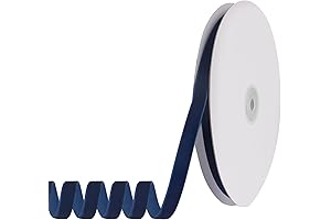 Lustrous and Lavish Navy Velvet Ribbon - The Perfect Touch of Elegance