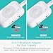 MEE audio Connect Air Pro (2 PACK) Bluetooth Wireless Audio Transmitter & Receiver for AirPods or Bluetooth Headphones, 2-in-1 Adapter with Detachable Cable for 3.5mm devices on Airplanes, Black&White