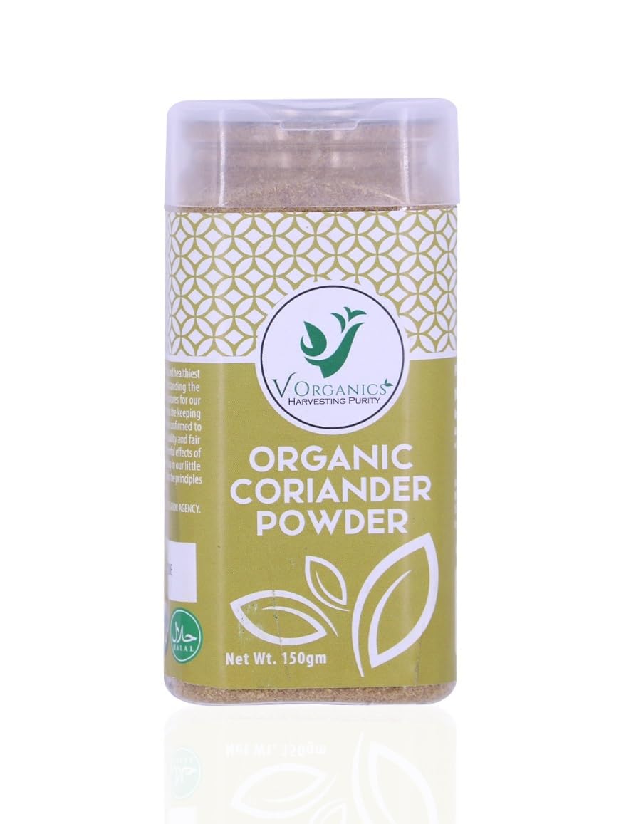 V Organics Dried Coriander Powder 150g | 100% Organic | Non-GMO