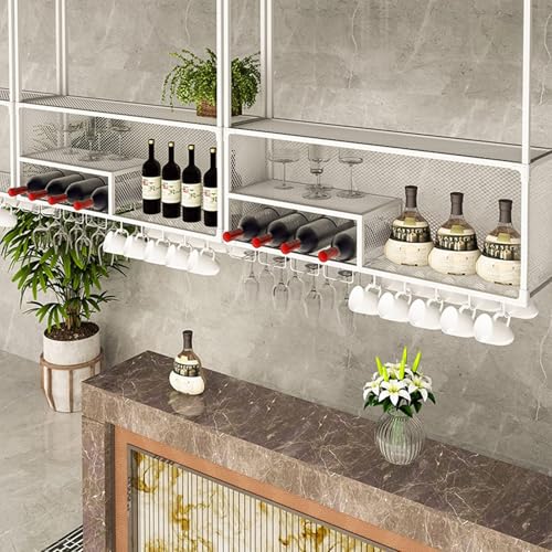 Support à bouteilles en fer blanc suspendu pour apéritifs conviviaux