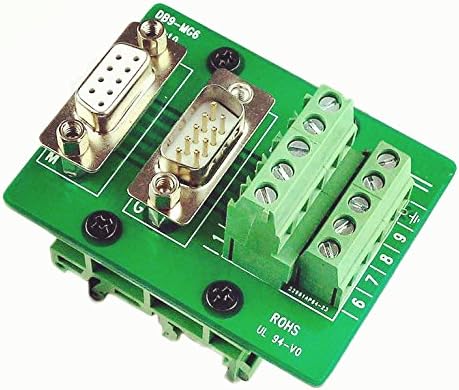 Avanexpress DB9 Breakout Connector RS232 Serial 9 Pin Connector Db9 Terminal (Male and Female Adapter)
