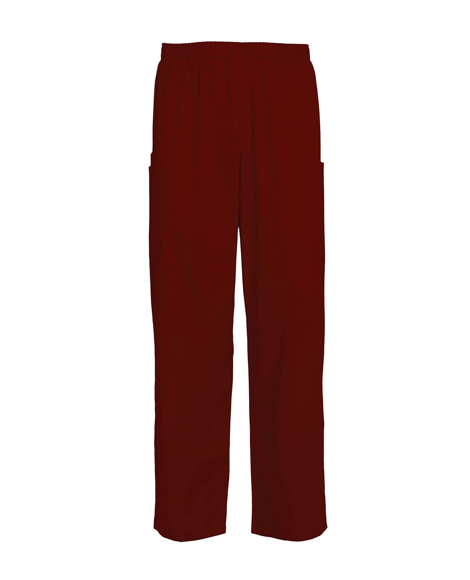 Tailor's Men's Wine Scrub Trousers Full Elastic Waist Scrub Cargo Pants