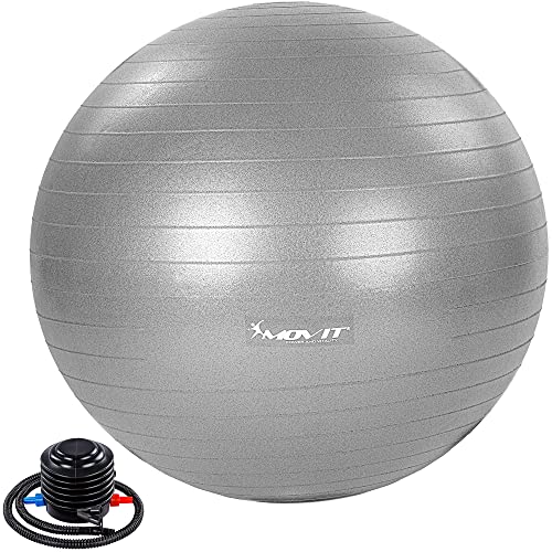 MOVIT® Dynamic Gymnastikball inkl. Pumpe, 55 cm, Silber,...