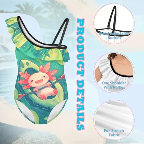 Image of Yzaoxia Girls Swimsuits One Piece Bathing Suit Sleeveless Gymnastics Swimwear for Kids 3-14Y