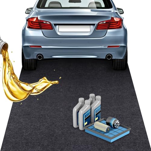 YSOOUA Öl Auffangmatte Garage Ölmatte 100x200 cm Premium Ölbindematte Ölmatte Robuste Schutzmatte Werkbank Unterlage Garagenboden Matten Vielseitiger Garagen Protektor Strapazierfähige Saugmatte