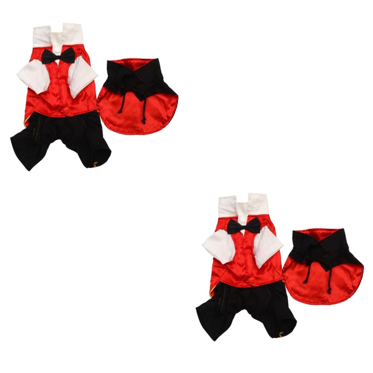Angoily 2pezzi Costume Per Cani Halloween Vestito Da Vampiro Con Mantello Abbigliamento Per Animali Domestici Taglia Per Festeggiare La Notte Delle Streghe