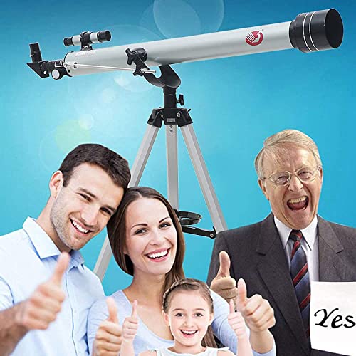 Telescopio refractor 60mm para principiantes con trípode miniatura 7