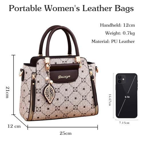 Image of CORIOS Elegant Handbag for Women PU Leather Shoulder Bag Ladies Crossbody Bag Fashion Messenger Bag Top-handle Bag