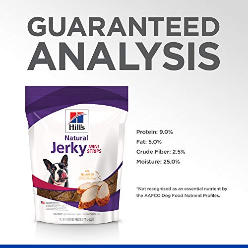 Hill's Natural Jerky Strips, All Life Stages, Great Taste, Mini Dog Treats, Chicken, 7.1 oz Bag