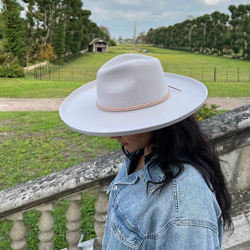 Chapeau Fedora Premium Cabo laine blanche M pour sublimer une tenue sobre - 5