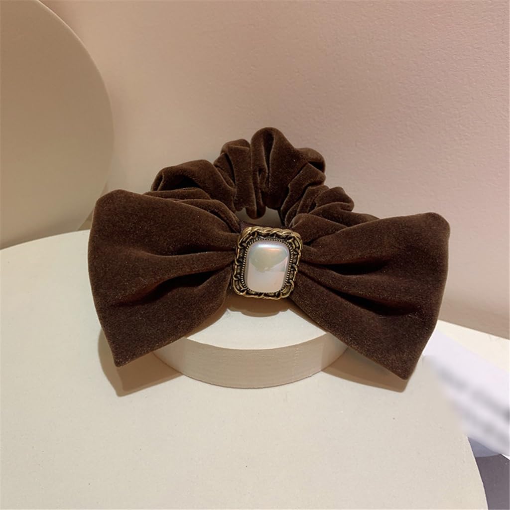 Boucle carrée de perle sur cercle de cheveux en velours pour maintien parfait