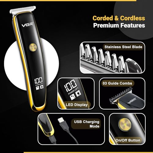 VGR V-966 110g Gold Hair Trimmer - Image 4