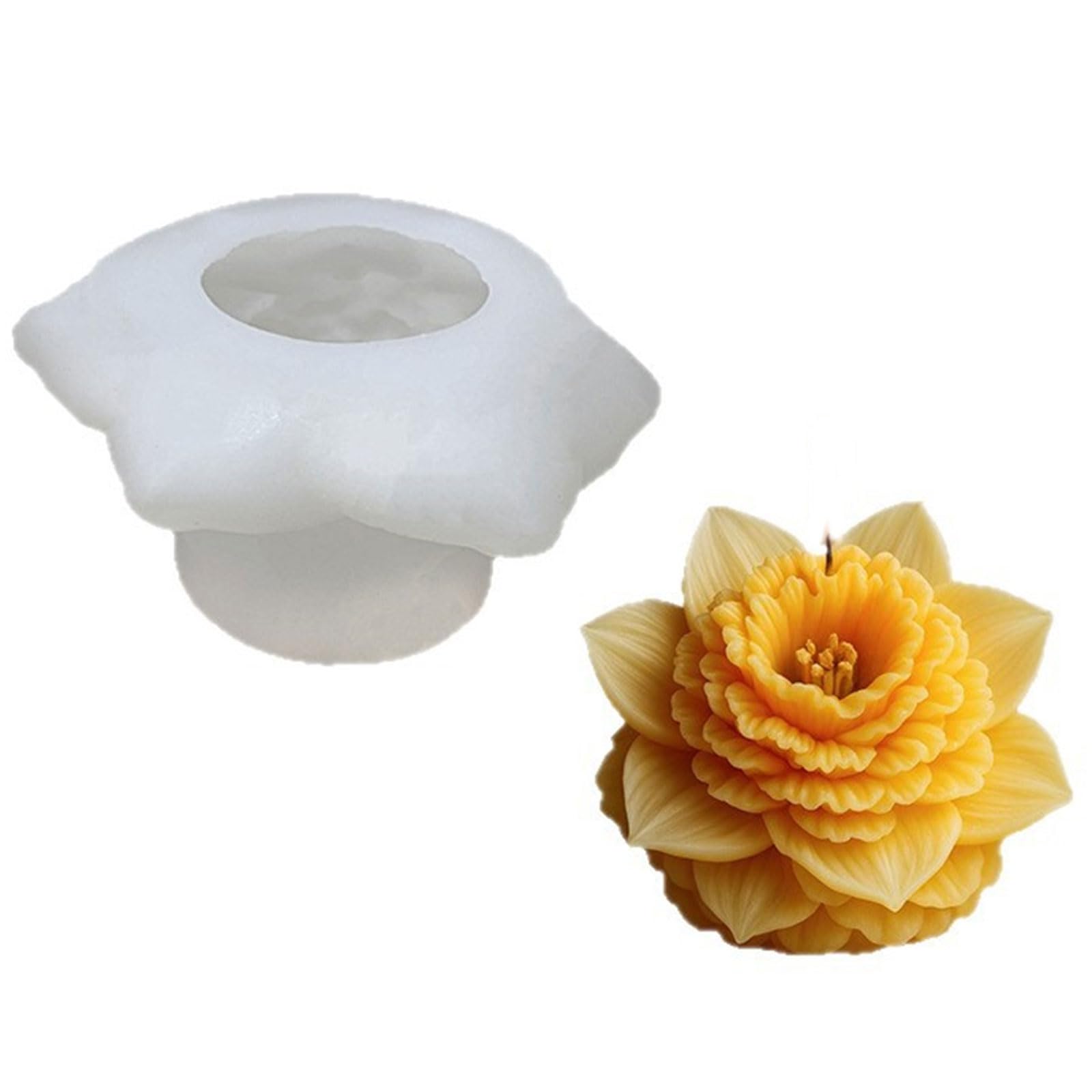 BWANGIAO 3D Calendula Flower Silicone Food Grade Silicone Easy Demolding for Resin Casting Candle Soap Chocolate Baking