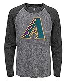 Fanatics Mens MLB Arizona Diamondbacks Jumbo Logo Long Sleeve Crew Neck Tee (XL) Gray