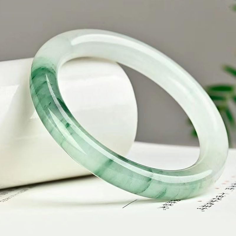 Bracelet en jade Tianshan d'exception, jonc en pierre fine de prestige
