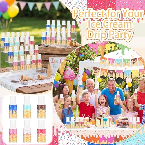 Image of 24 Pcs Travel Size Mini Sunscreen Bulk SPF30+ Ice Cream Drip Party Favors Small Sunscreen Sun Protection Stuff for Birthday Sports Coach Team Coach Team Appreciation Gift, 1 Fl. oz(Ice Cream Drip)