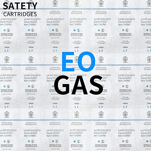 Poseidon 10Pcs Big Size Tattoo Cartridge Needles 0.35Mm Standard Bugpin Curved Mag 39 Round Magnum With Membrane Safety Cartridges (#12 Standard-1239 Rm) #TOP5