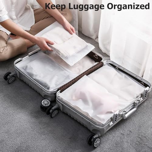 Miniatura 7 de Ditk-U 30 Bolsas De Plástico Esmeriladas Impermeables Con Cierre Hermético De 40 X 30 Cm, Bolsas Organizadoras Sin Agujeros, Bolsas Organizadoras Reutilizables Transparentes Para Ropa, Zapatos, Viajes