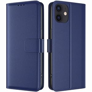 TQIAHF Handyhülle für iPhone 12 / iPhone 12 Pro Hülle Klapphülle Leder Klappbar Tasche Flip Cover Case Schutzhülle mit Kartenfach Stoßfest Komplettschutz Etui Lederhülle Handytasche,Dunkelblau