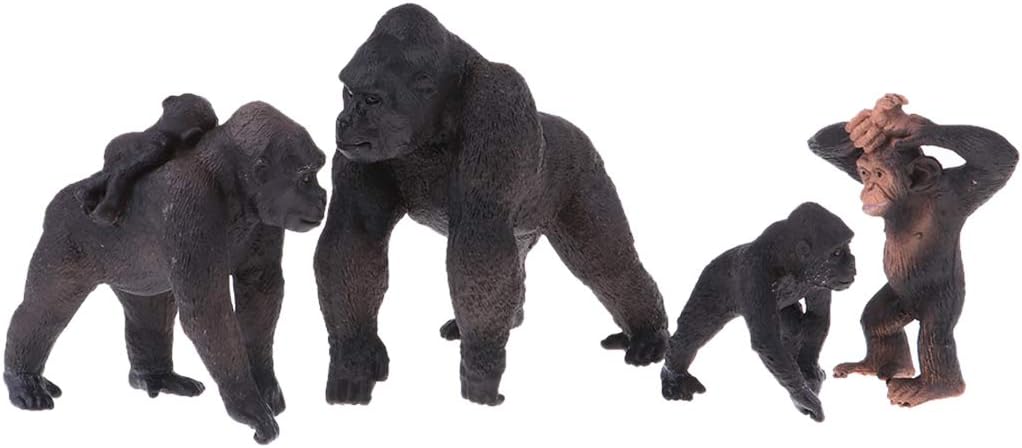 4 Pieces Figure Set Miniature Figurines Simulation Animal Models Hand Painted Toys Realistic Material Suitable for